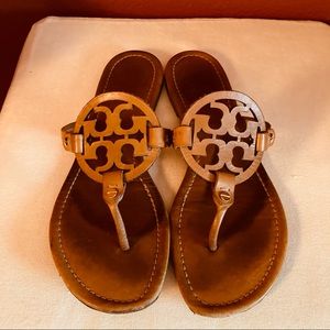 Tory Burch Miller Leather Sandal Tan size 9.5